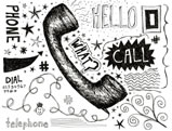 callus Illustration of telephone and means of contact